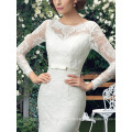 New Fashion Bridal Gown Custom Size Mermaid Lace Long Sleeve Wedding Dresses MW2550